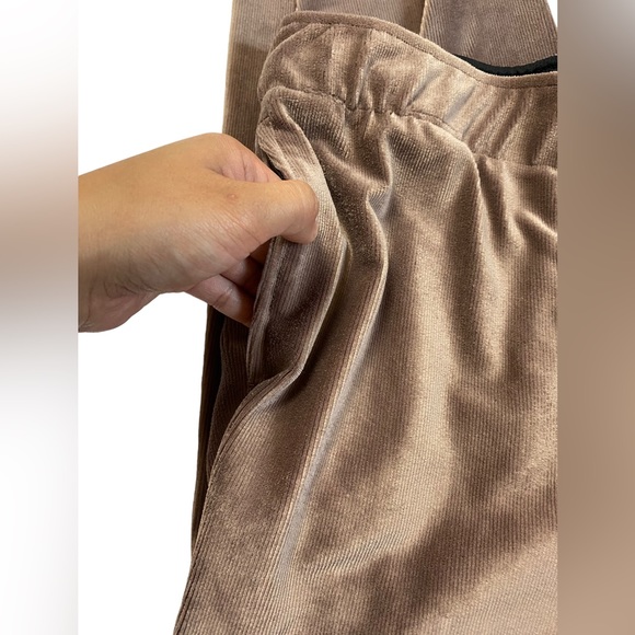 ✨Zella✨Velvet Dusty Rose Ribbed Joggers Size M - Picture 5 of 7